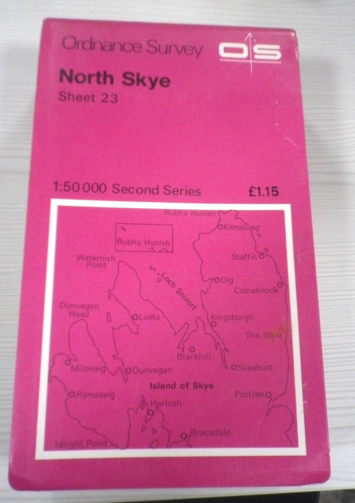 Ordnance Survey Map Sheet 23 North Skye (1:50 000 Map) 2nd Series