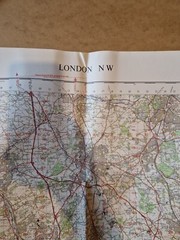 Ordnance Survey Map Of Great Britian – LONDON NORTH WEST NW – 1965 – 1/63360