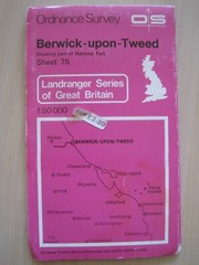 Ordnance survey map Landranger series Berwick-upon-Tweed sheet 75 scale 1:50 000