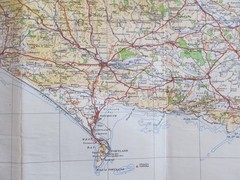 VINTAGE OS MAP ENGLAND SOUTH QUARTER INCH ORDNANCE SURVEY SHEET 11 DATED 1945