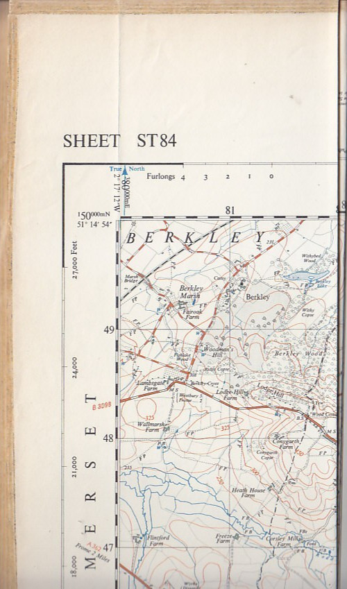 Ordnance Survey 1:25,000 First Series Map Sheet ST 84 Warminster