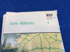 Vintage Map – Bartholomew – Cork-Killarney, Ireland – 1966