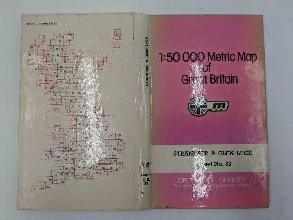 Ordnance Survey Hardback Library Map 1:50000 Scotland Stranraer & Glen Luce