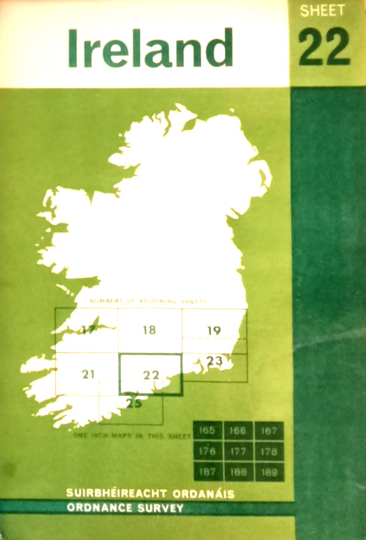 IRELAND Ordnance Survey sheet 20 ~ CORK and LISMORE ~ 1968