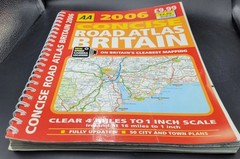 AA 2006 Concise Road Atlas Britain Map 1:4 Scale Ireland 50 Town Plans Vtg