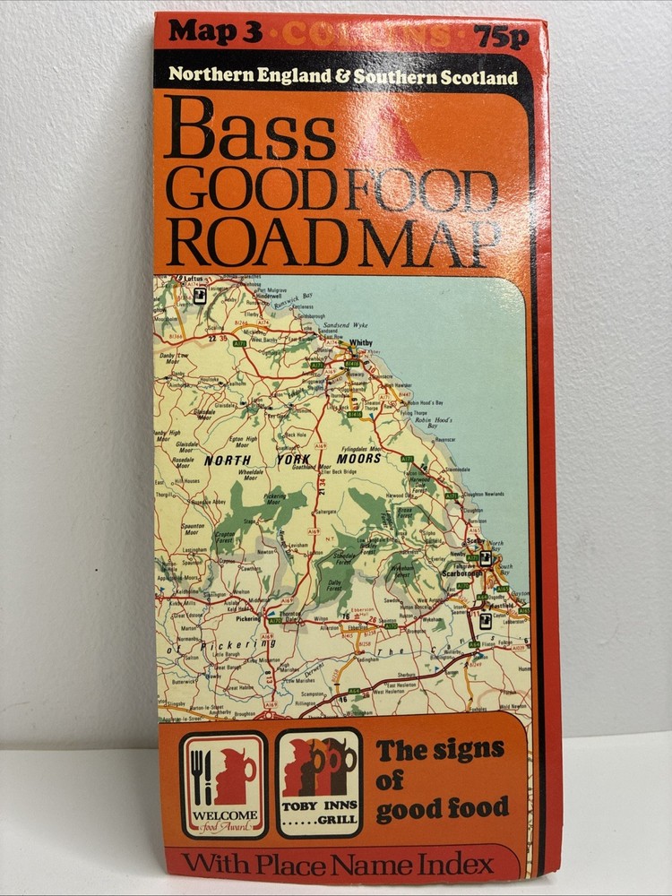 Rare Vintage 1981 Good Food Road Map Folding Northern England Southern Scotland