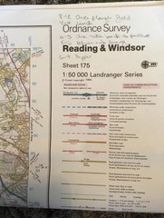 Ordnance Survey Landranger Map Sheet 175 Reading And Windsor