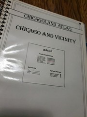 CHICAGOLAND ATLAS Deluxe Laminated Edition by American Map Corporation 1994 VGC