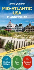 Lonely Planet Mid-Atlantic USA Planning Map by John Garry (Sheet map, folded)