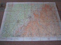 Ordnance Survey 1″ Tourist Map of Cheltenham – 1931 on dissected cloth
