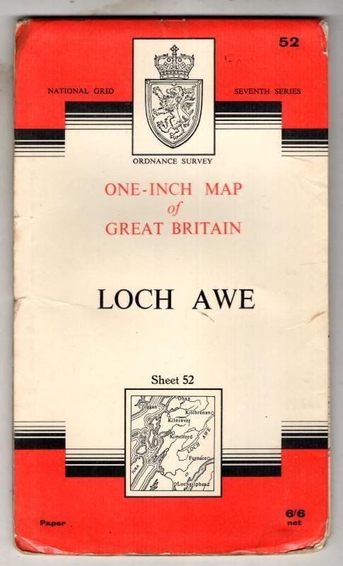 National Grid Seventh Series Sheet 52 Loch Awe : Ordnance Survey