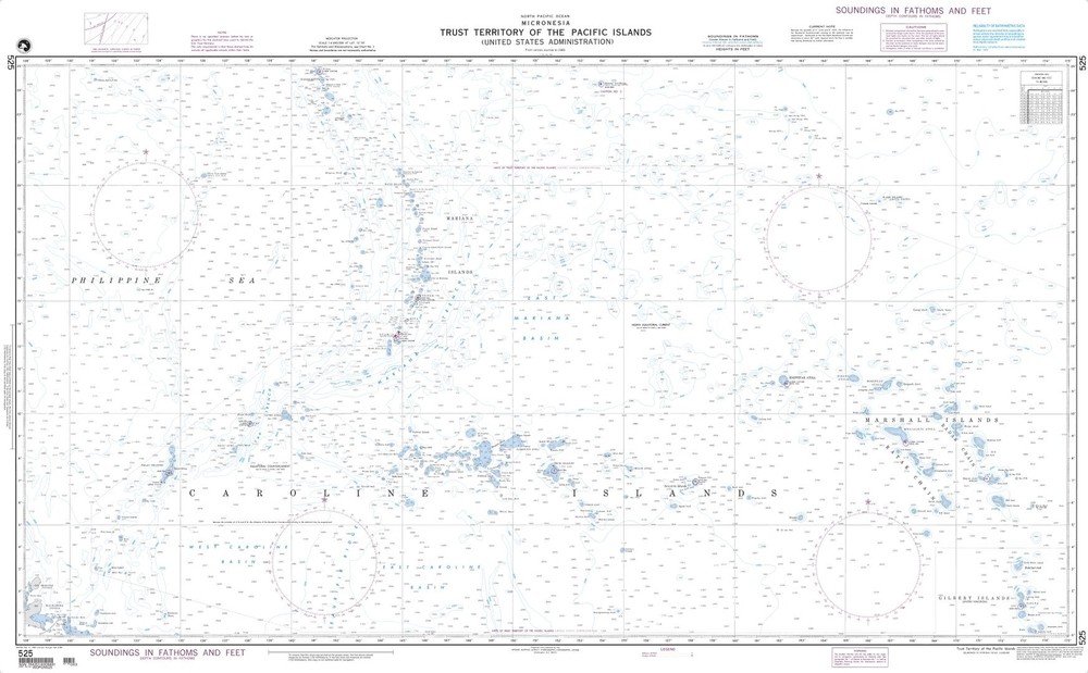 Trust Territory of the Pacific Islands (Micronesia) | Waterproof NGA Chart 525