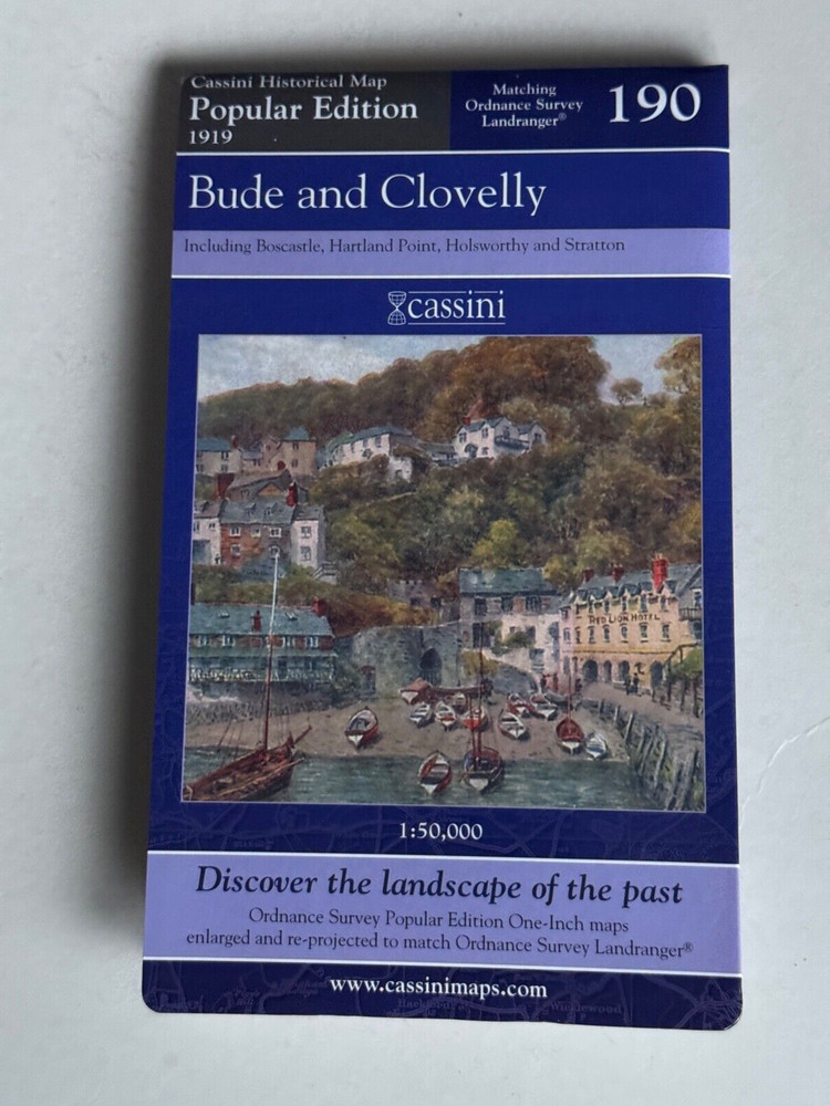 Cassini Historical Map, Bude & Clovelly 1919 ( Reprint ) no: 190