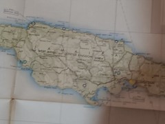 WORLD AERONAUTICAL CHART Jamaica. Caribbean Sea 1955 ORIGINAL MAP 647 28″X22″
