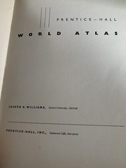 Vintage 1959 Prentice-Hall World Atlas~Third Printing