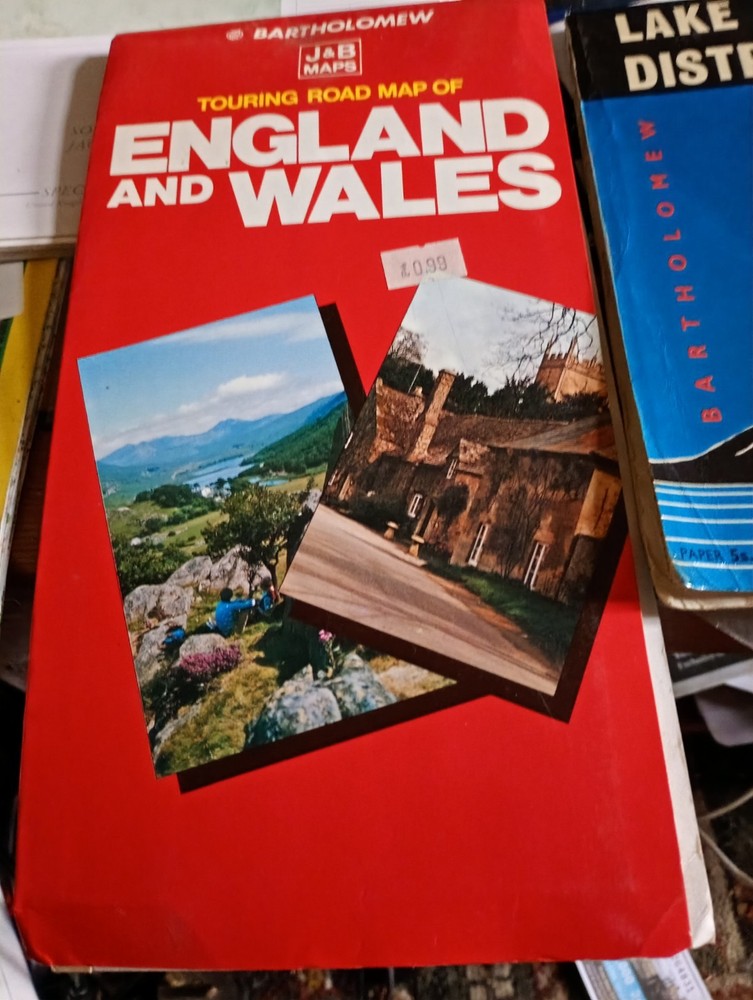 Bartholomew J&B Touring Map England And Wales