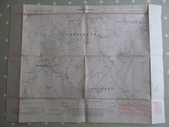 VINTAGE OS MAP OF PRESTON AREA HERTFORDSHIRE DATED 1947 SIX INCHES TO ONE MILE