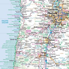 Rand McNally Easy to Read: Oregon State Map
