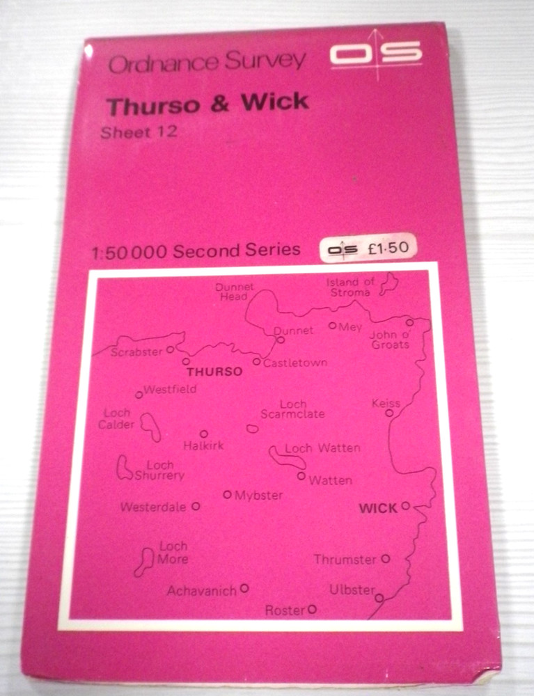 Ordnance Survey Map Sheet 12 Thurso & Wick (1:50 000 Map) 2nd Series