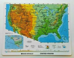 Large Markable US Outline & Actual Map Geography History Grade 5 6 7 8 9 10 11 +