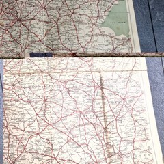 Bacon’s Cycling and Motoring Road Map of England & Wales, Cloth Backed Vintage