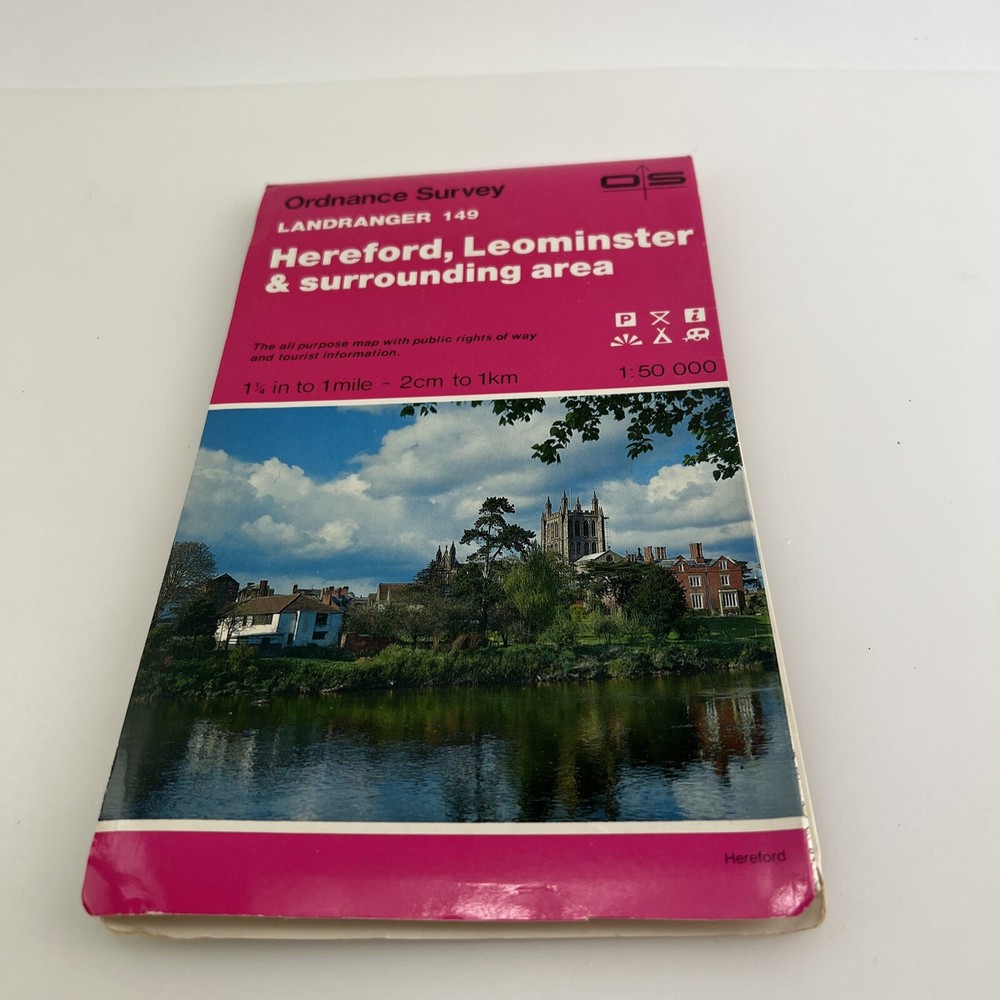 ORDNANCE SURVEY LANDRANGER HEREFORD LEOMINSTER & SURROUNDING AREA