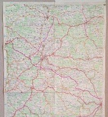 Vintage Michelin Map 206: Allemagne (Germany) • Stuttgart, Ulm, Konstanz.