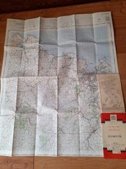 1960 ORDNANCE ONE-INCH MAP OF GREAT BRITAIN PLYMOUTH 1961 No 187