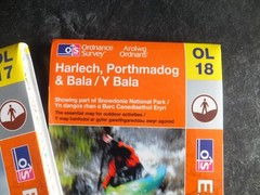 A PAIR OF ORDNANCE SURVEY EXPLORER MAPS ~ OL17 & OL18