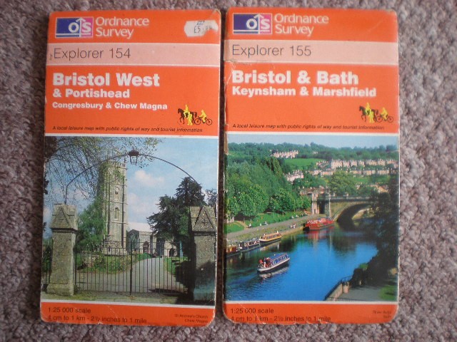 154 155 BRISTOL BATH WEST LOT EXPLORER ORDNANCE SURVEY OS