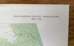1969 USGS So. California Map SAN ANDREAS FAULT BETWEEN TEJON PASS AND CAJON PASS