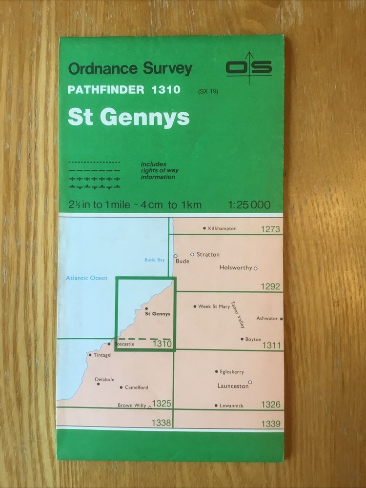 1987 Ordnance Survey Pathfinder Map 1310 SX 19 St Gennys (incl Tresparrett )