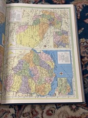 Vintage Hammond Atlas of the World 1951 Tons Of Maps HC USA Table Book Colored