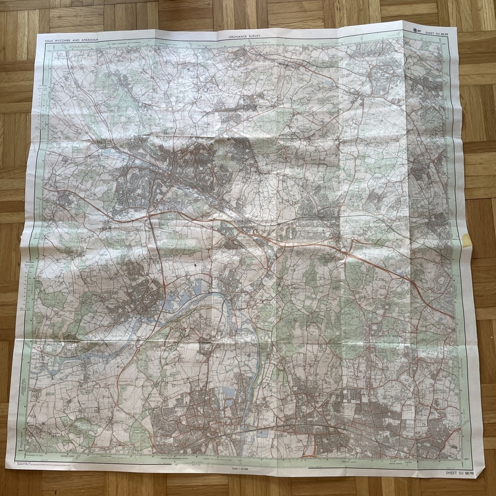 High Wycombe & Amersham/Maidenhead & Marlow PATHFINDER MAPS ( joined together)