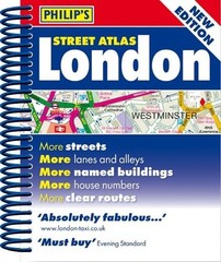 Philip’s Street Atlas London: Mini Spiral Edition by Philip’s Maps Spiral bound