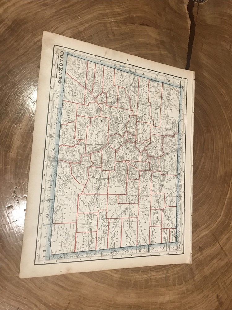 1895 Peoples Family Atlas Maps Colorado North Dakota