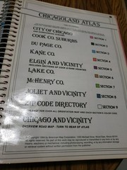CHICAGOLAND ATLAS Deluxe Laminated Edition by American Map Corporation 1994 VGC