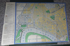 Vintage fold out plan of Antwerp, undated