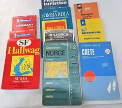 Vintage Traveller maps Europe x 10 Michelin etc See photos