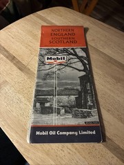Northern England and Southern Scotland ‘Mobil’ Road Map No. 3 1963