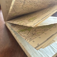 Vintage Ordnance Survey Torquay Sheet 188 Cloth Map 1946 With Writing