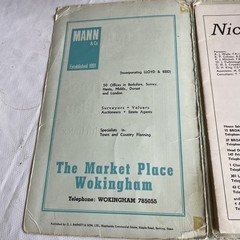 Vintage WOKINGHAM Barrett’s STREET MAP of c 1970