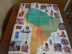 vintage nat geo map 1982 Archeologyof South America wallchart double sided