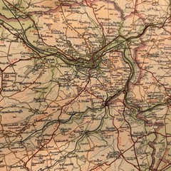NORTH SOMERSET Bartholomew Revised Contoured Half Inch Map No 7 Paper 1954