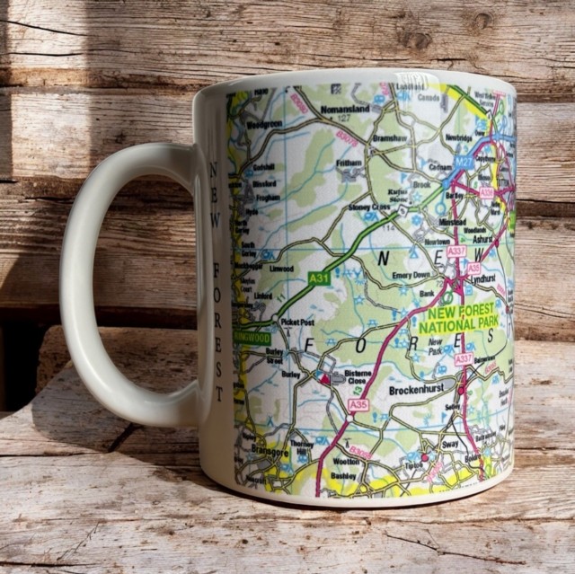 OS Map Ceramic Mug – New Forest National Park (General merchandise)