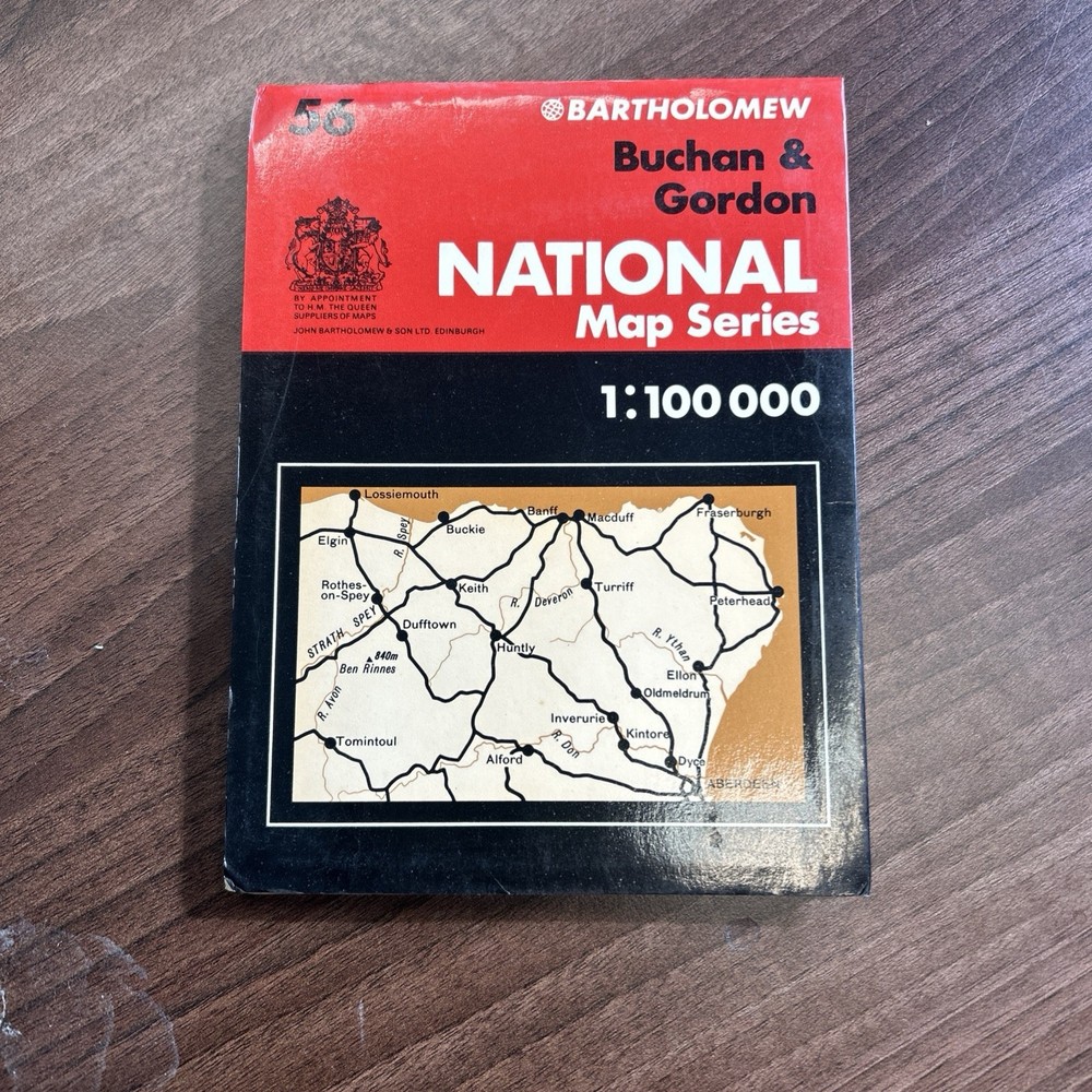 BUCHAN & GORDON Bartholomew National Map Series No 56 1978 Grampians