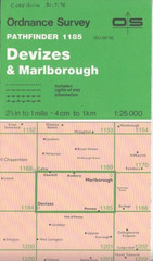 Ordnance Survey OS 1:25,000 Pathfinder Map Sheet SU 06/16 Devizes & Marlborough