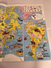 1992 Rand McNally Sticker Atlas of the World – Reusable Stickers – USED Vintage
