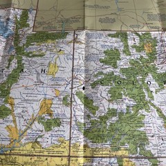 Vintage National Geographic America map bundle south illinois ohio federal utah
