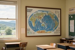 Thematic Map of Earth’s Plate Tectonics Print Art Poster Wall Decor （100x150cm）